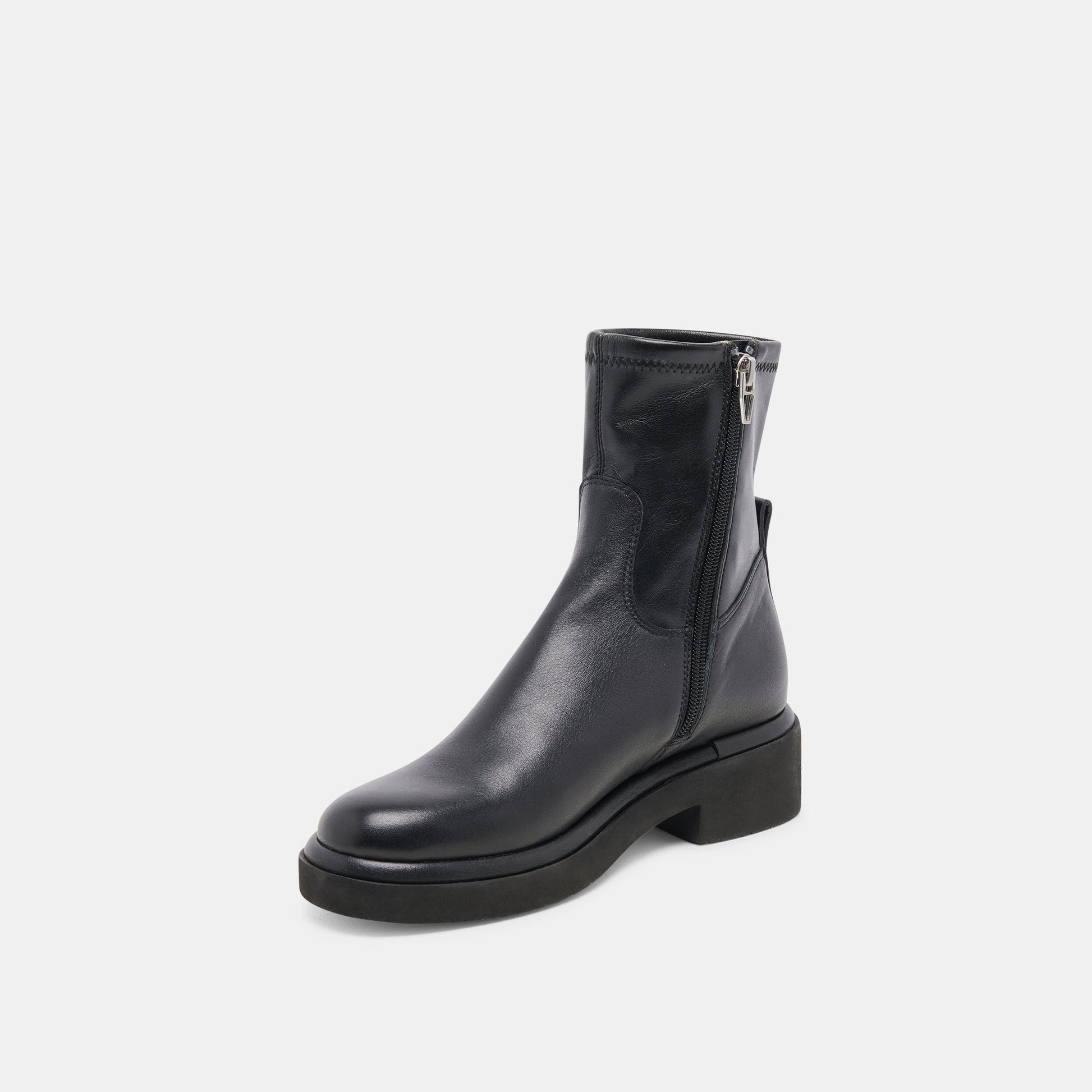 Simaya H2O Wide Black Leather Boots Dolce Vita
