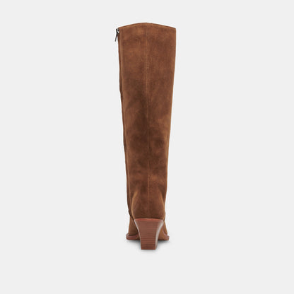 RAJ Wide Calf Boots Brown Suede Dolce Vita