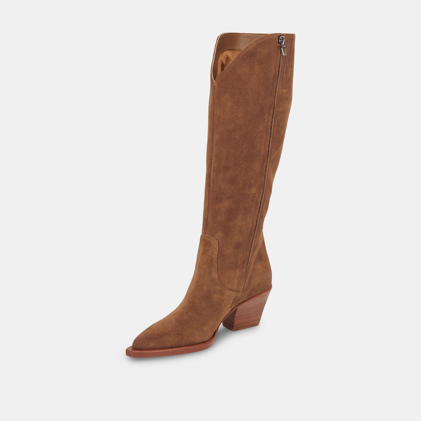 RAJ Wide Calf Boots Brown Suede Dolce Vita
