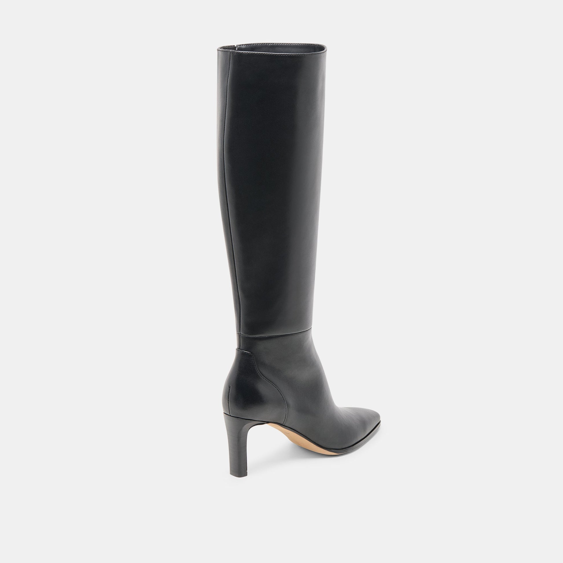 Emmi Black Leather Extra Wide Calf Boots Dolce Vita