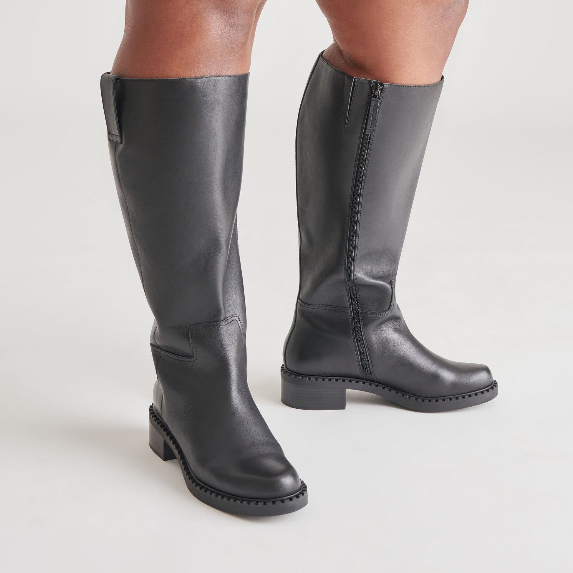Glory H2O Waterproof Black Leather Extra Wide Calf Boots Dolce Vita