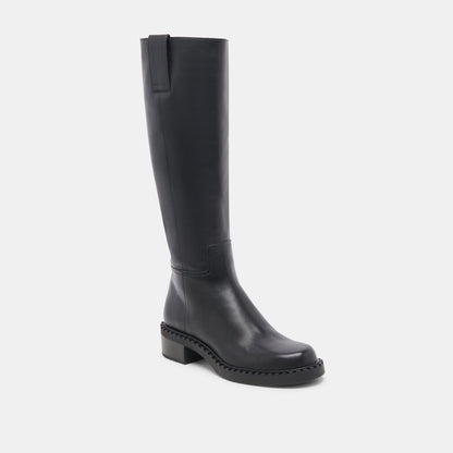 Glory H2O Waterproof Black Leather Extra Wide Calf Boots Dolce Vita