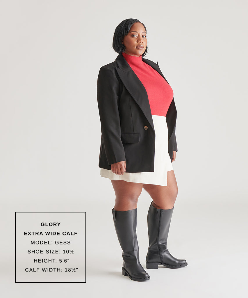 Glory H2O Waterproof Black Leather Extra Wide Calf Boots Dolce Vita