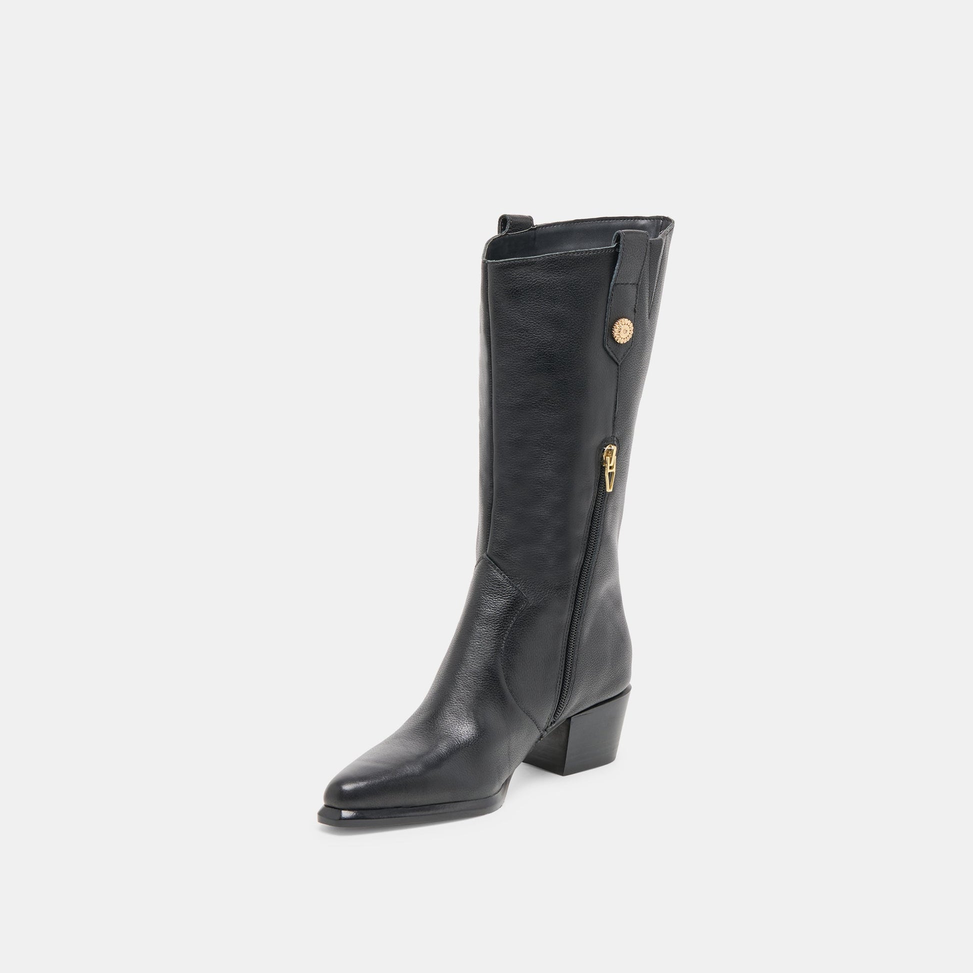 Vern Black Leather Boots Dolce Vita