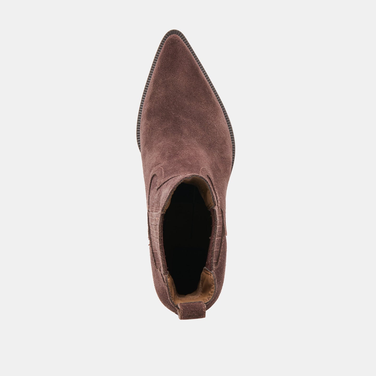 Slim Mahogany Suede Booties Dolce Vita