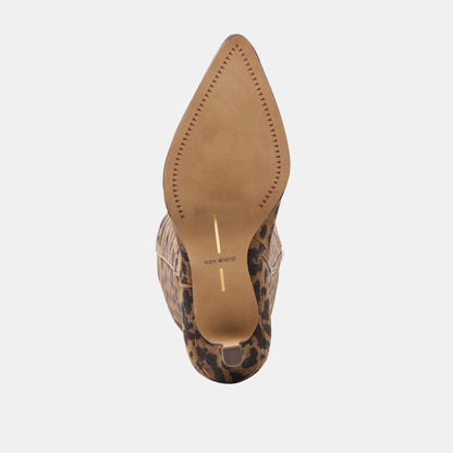 Aldy Brown Leopard Printed Suede Boots Dolce Vita