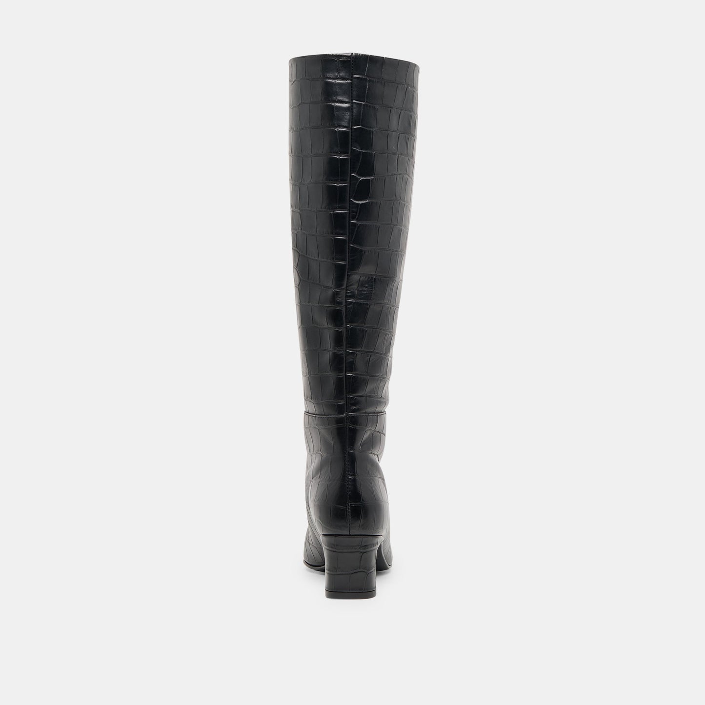 Trixi Noir Croco Embossed Leather Boots Dolce Vita
