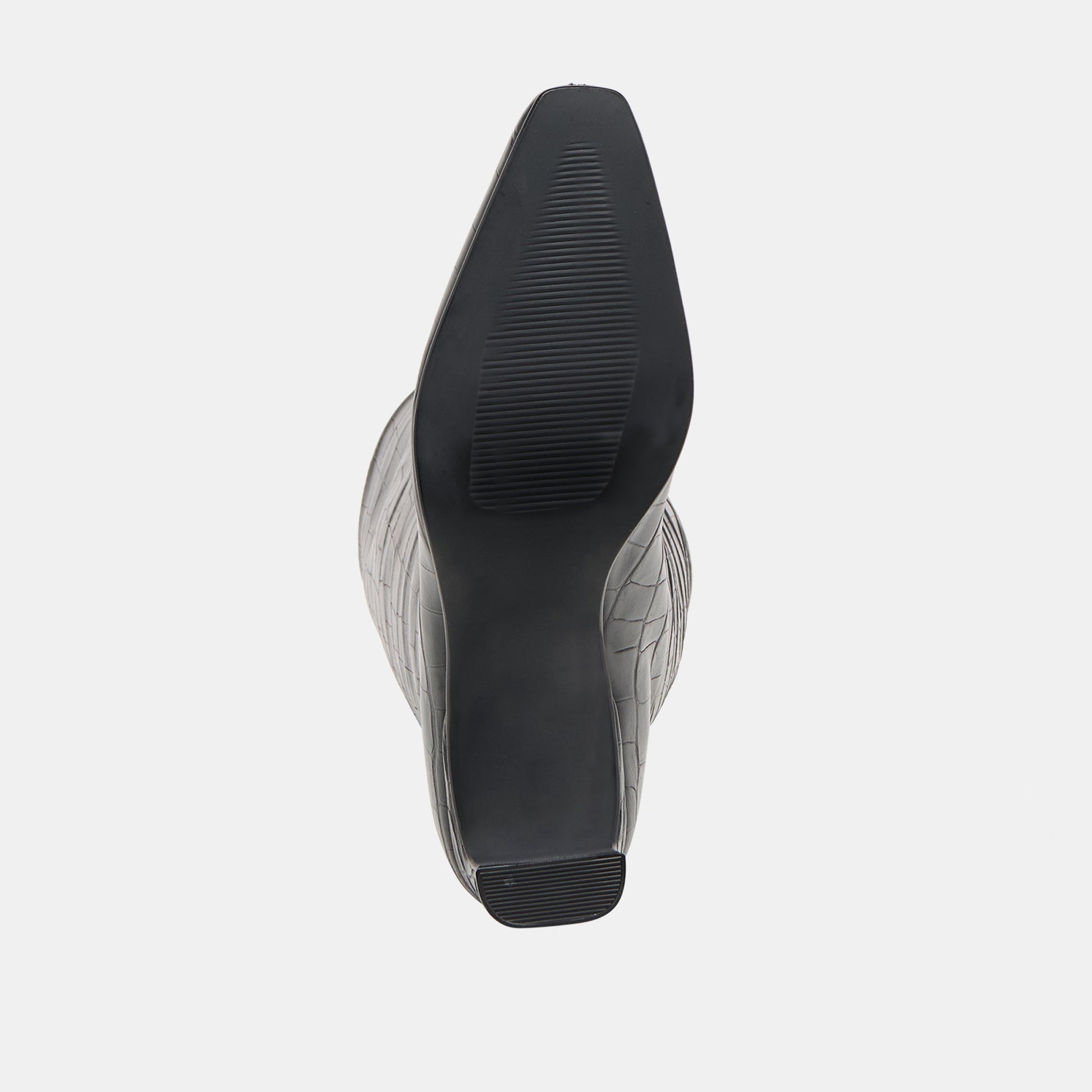Trixi Noir Croco Embossed Leather Boots Dolce Vita