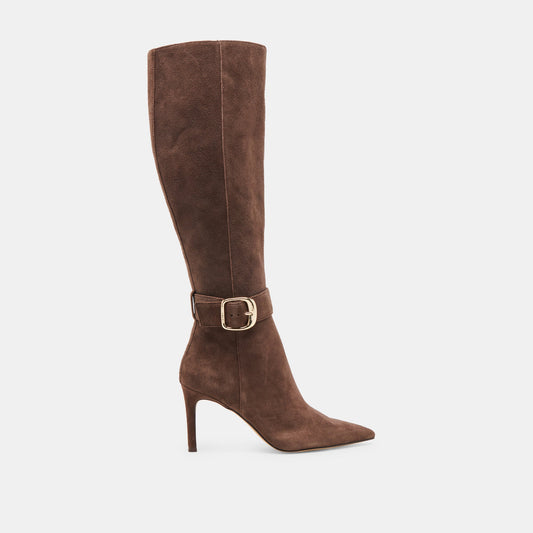 KINZY BOOTS DK BROWN SUEDE Dolce Vita