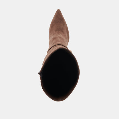 KINZY BOOTS DK BROWN SUEDE Dolce Vita