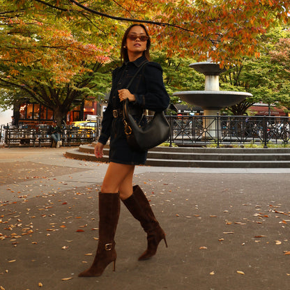 KINZY BOOTS DK BROWN SUEDE Dolce Vita