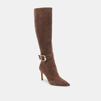 KINZY BOOTS DK BROWN SUEDE Dolce Vita