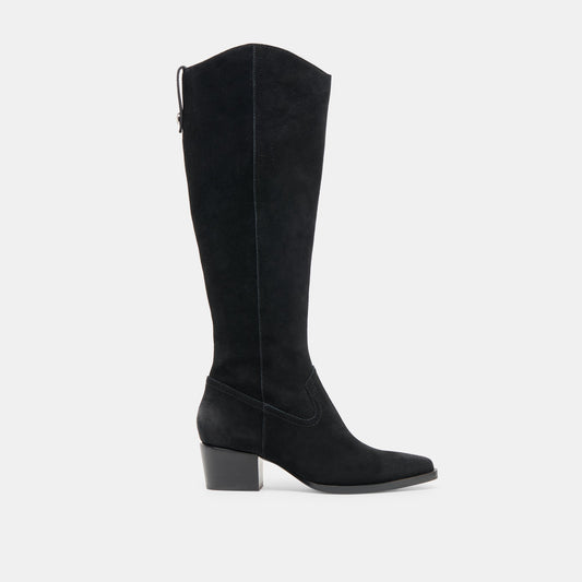 Virona H2O Waterproof Onyx Suede Wide Calf Boots Dolce Vita