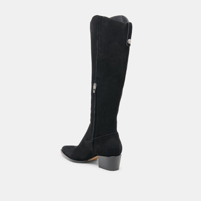 Virona H2O Waterproof Onyx Suede Wide Calf Boots Dolce Vita