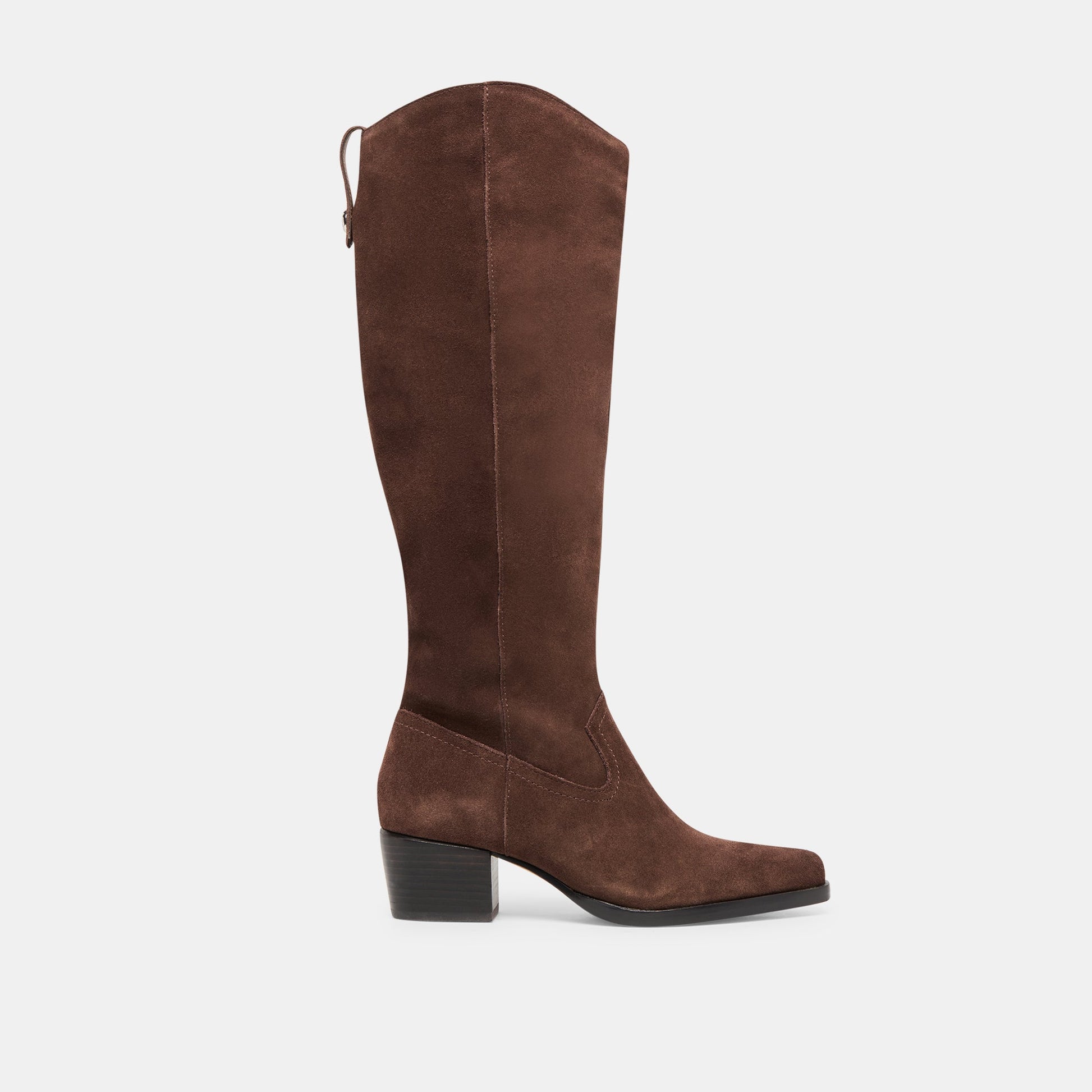 Virona H2O Waterproof Dk Brown Suede Wide Calf Boots Dolce Vita