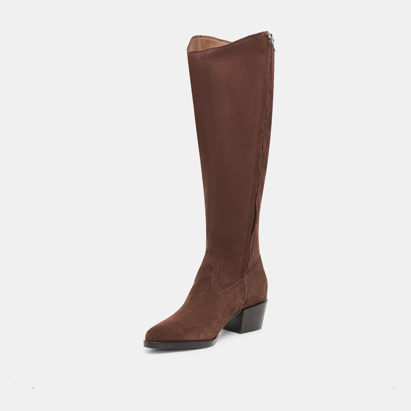 Virona H2O Waterproof Dk Brown Suede Wide Calf Boots Dolce Vita