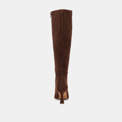 GYRA WIDE CALF BOOTS DK BROWN SUEDE Dolce Vita