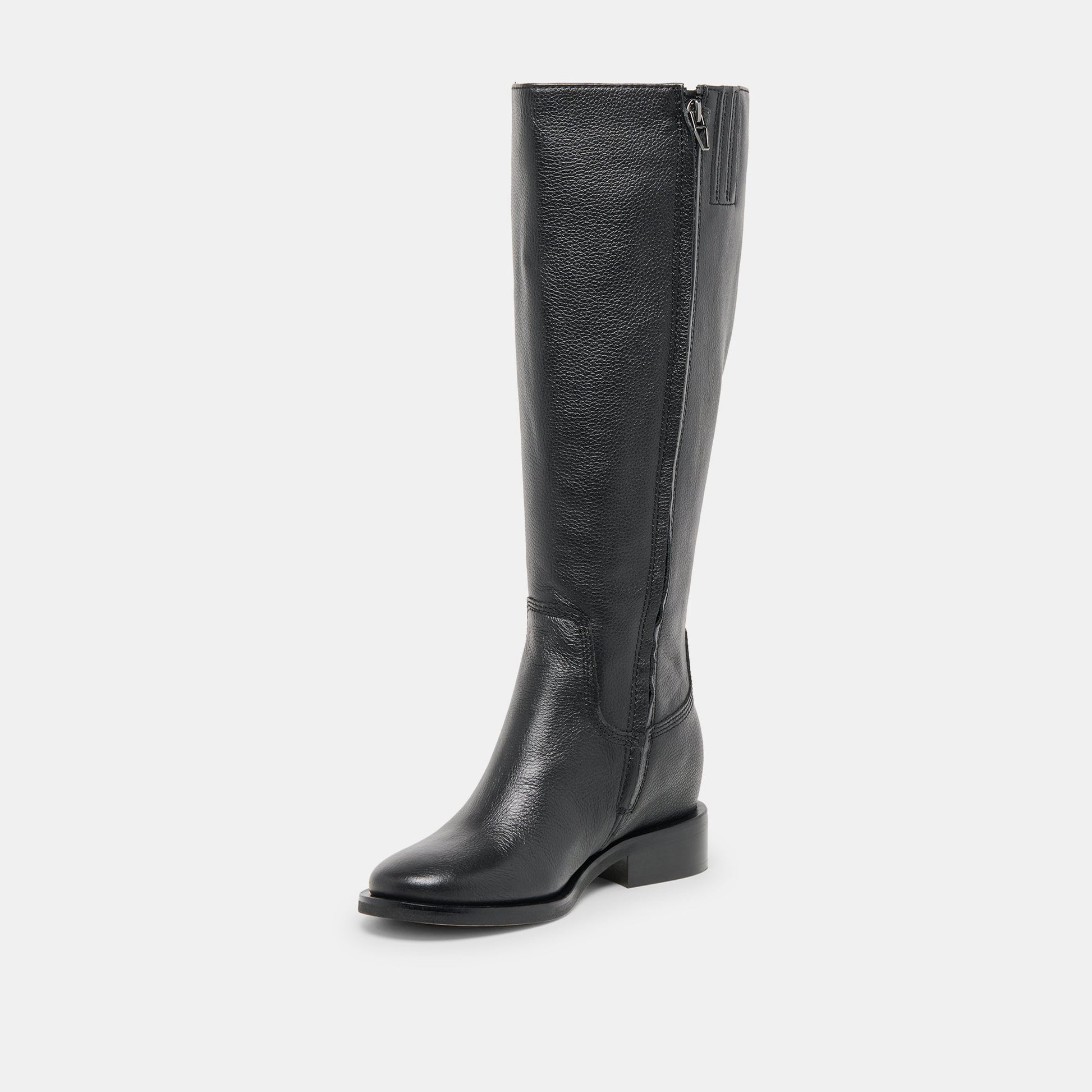Kilian H2O Waterproof Black Leather Wide Calf Boots Dolce Vita