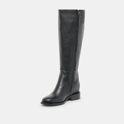 Kilian H2O Waterproof Black Leather Wide Calf Boots Dolce Vita