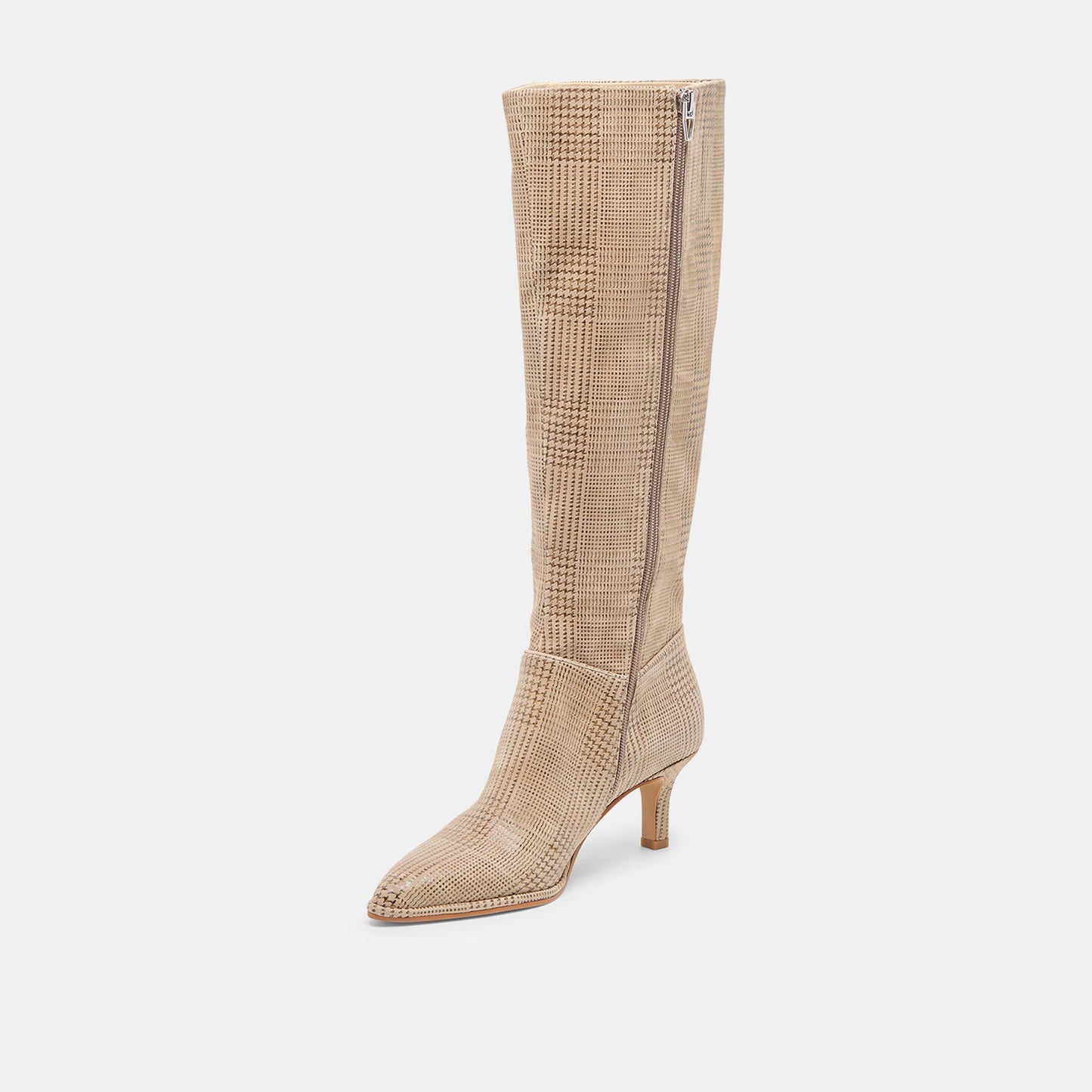 Aldy Herringbone Printed Suede Boots Dolce Vita