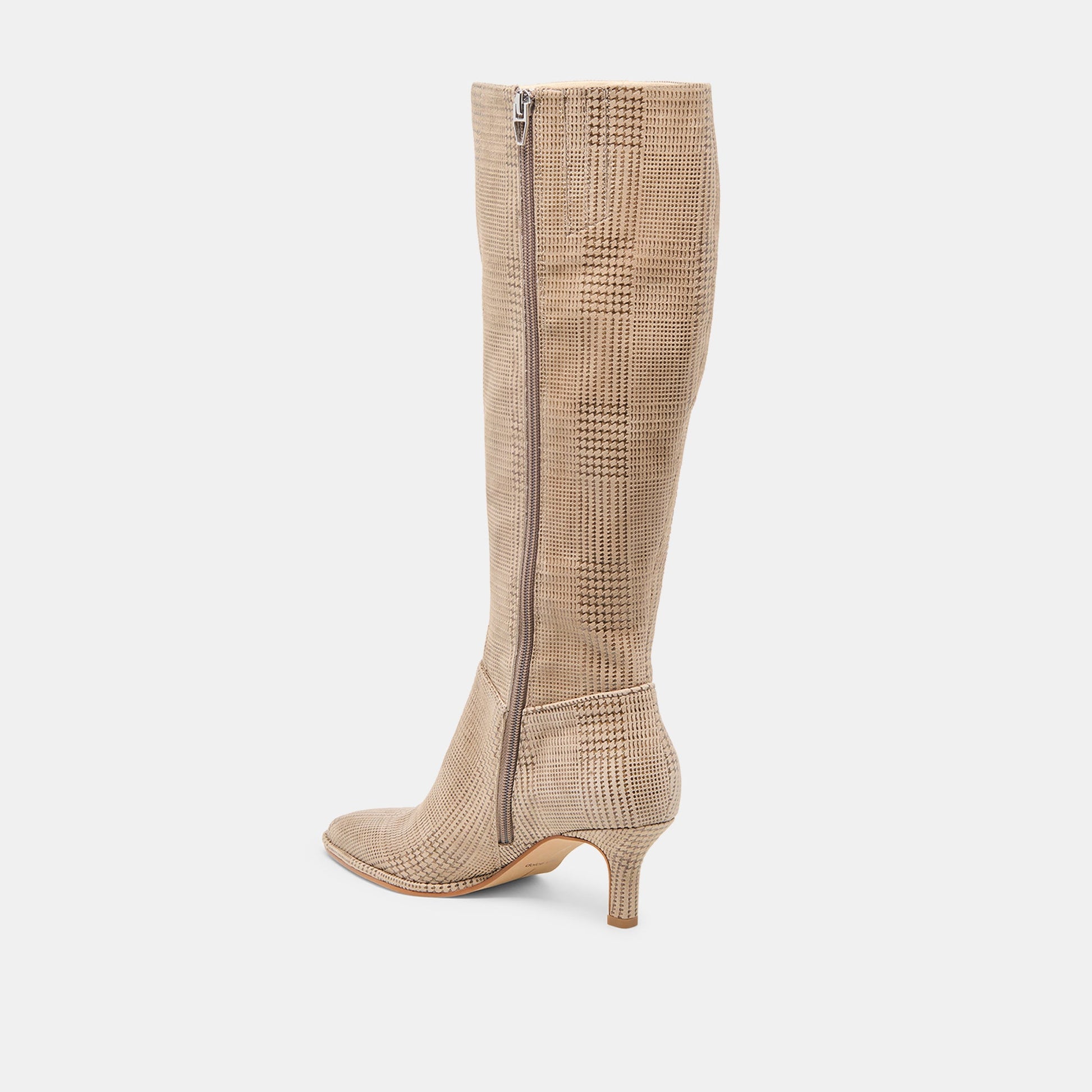 Aldy Herringbone Printed Suede Boots Dolce Vita