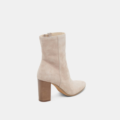 Suzy Wide Taupe Suede Booties Dolce Vita