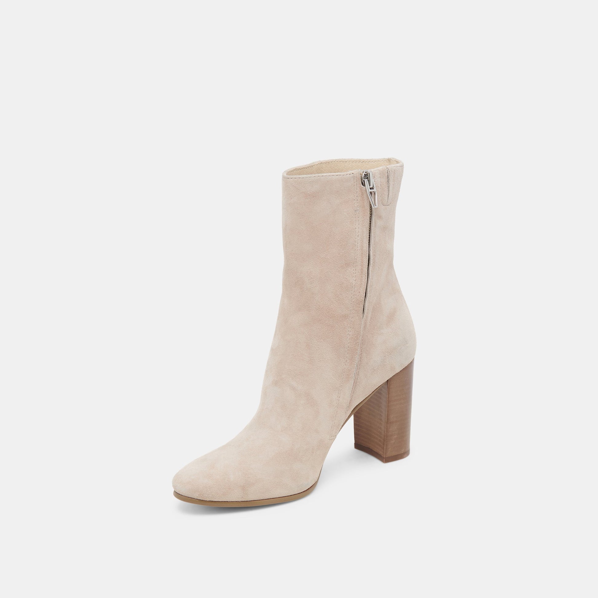 Suzy Wide Taupe Suede Booties Dolce Vita