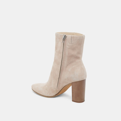 Suzy Wide Taupe Suede Booties Dolce Vita