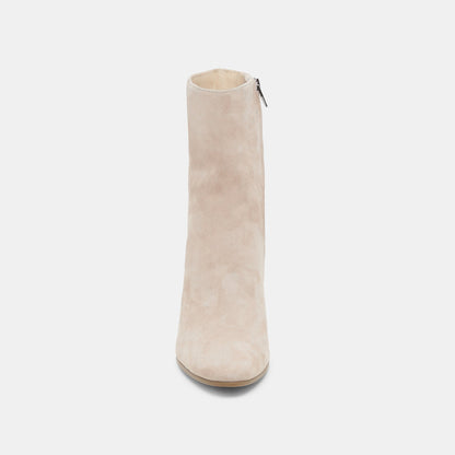Suzy Wide Taupe Suede Booties Dolce Vita
