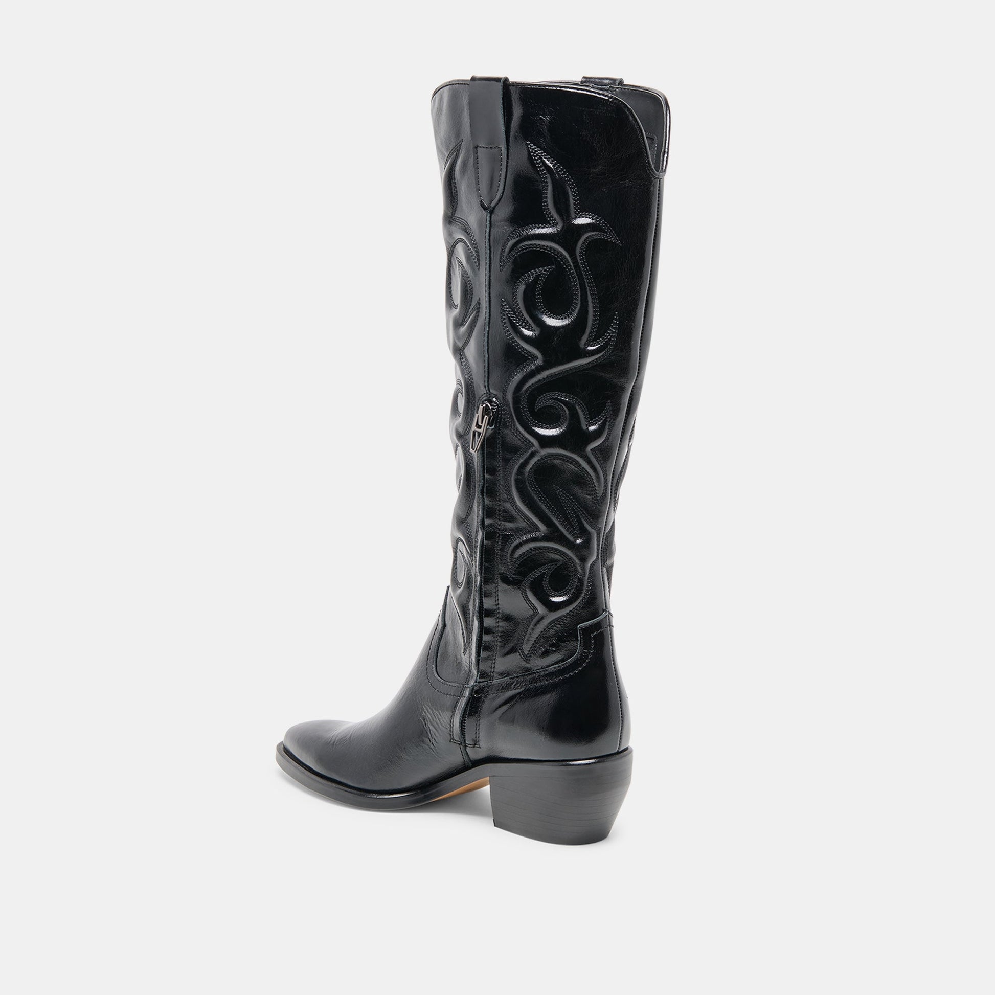 Mirla Black Leather Boots Dolce Vita
