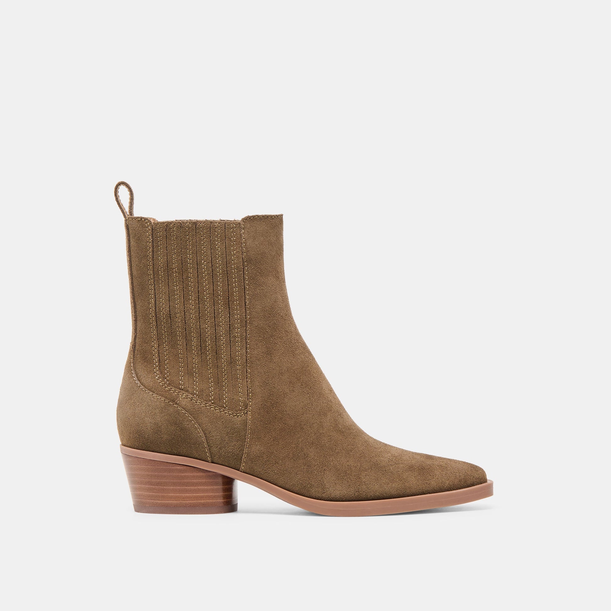 Faint H2O Waterproof Olive Suede Booties Dolce Vita