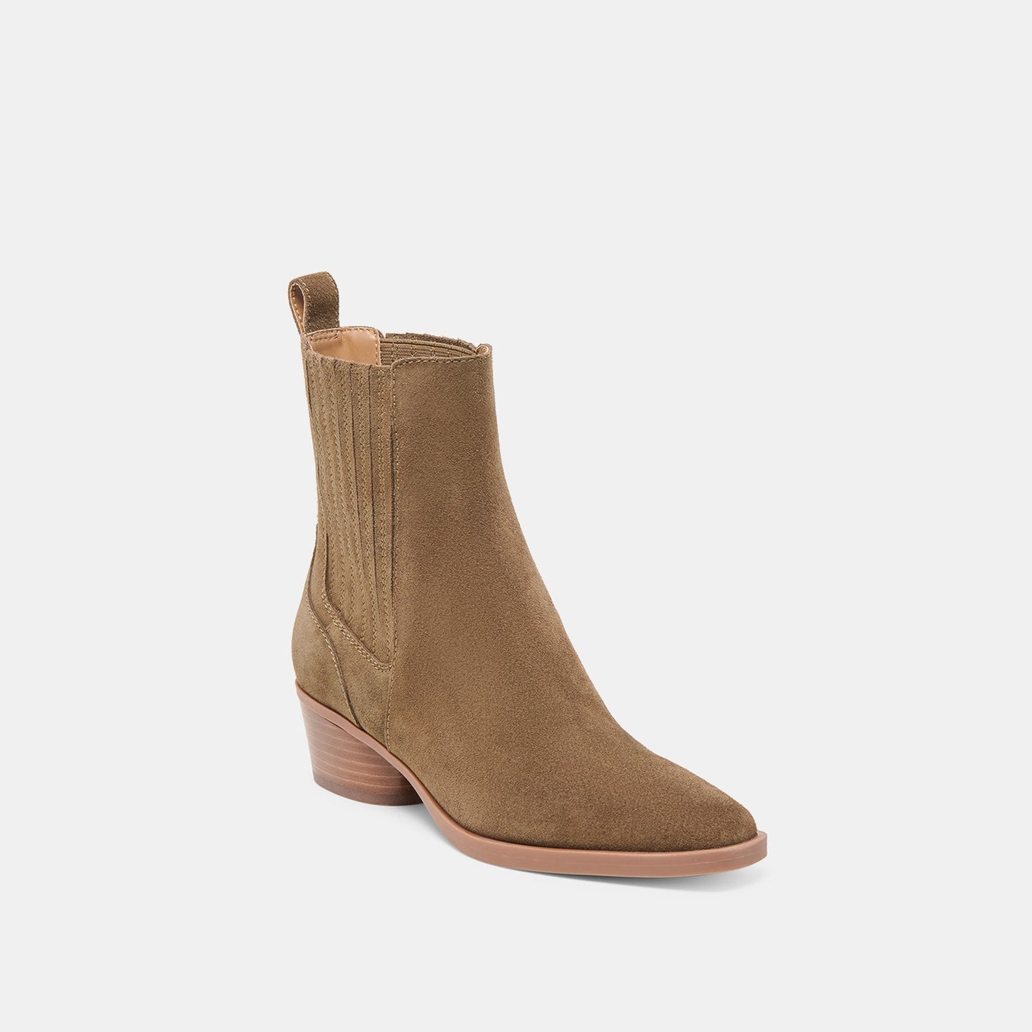 Faint H2O Waterproof Olive Suede Booties Dolce Vita