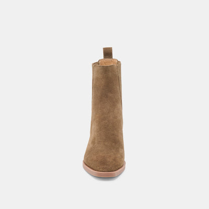 Faint H2O Waterproof Olive Suede Booties Dolce Vita