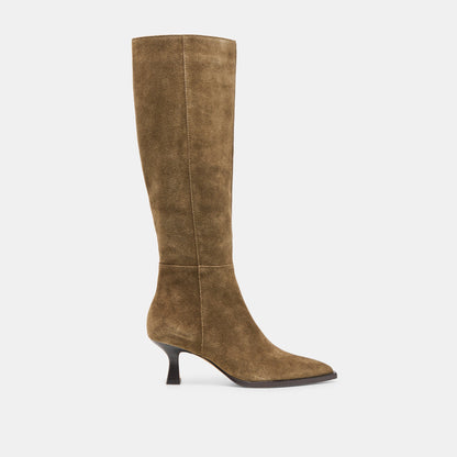 Auggie Olive Suede Wide Calf Boots Dolce Vita