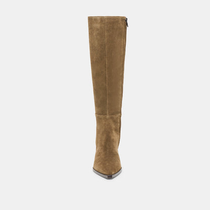 Auggie Olive Suede Wide Calf Boots Dolce Vita