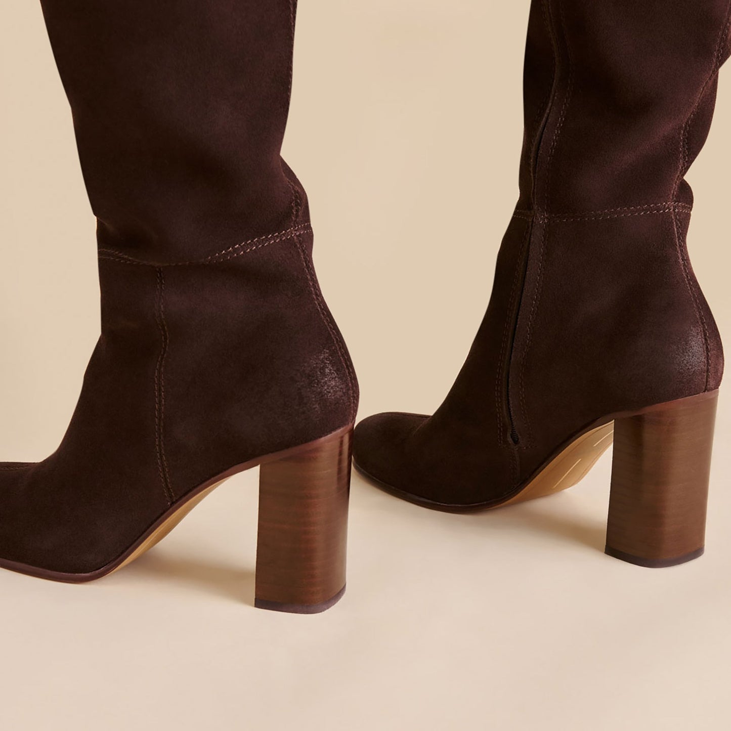 Hudsin Wide Calf Mahogany Suede Boots Dolce Vita