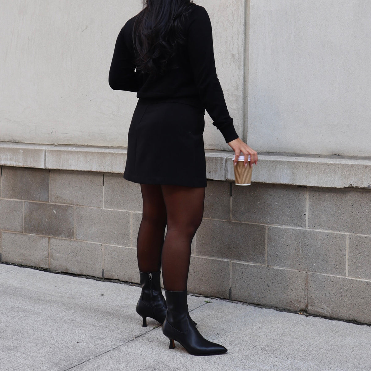 ARYA WIDE CALF BOOTS BLACK LEATHER Dolce Vita
