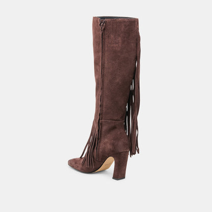 Giano Mahogany Suede Boots Dolce Vita