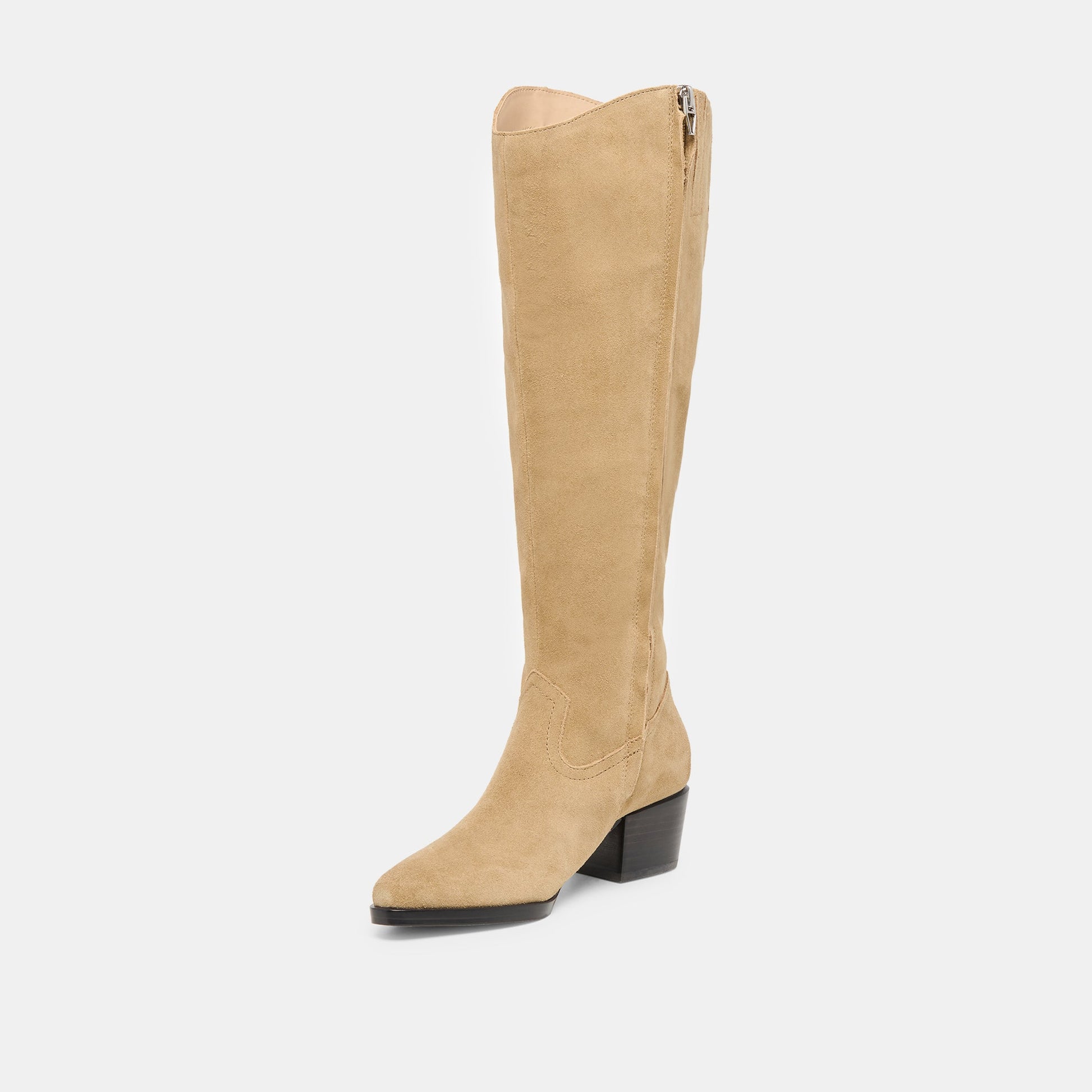 Virona H2O Waterproof Dk Taupe Suede Wide Calf Boots Dolce Vita