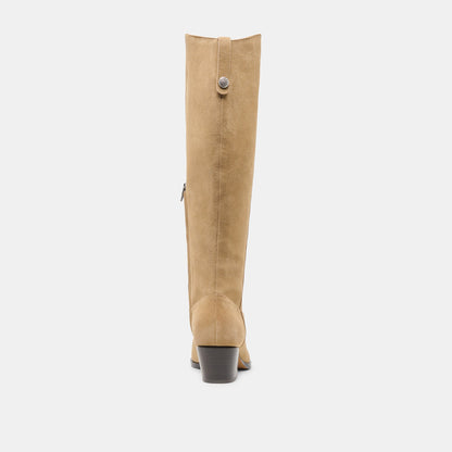 Virona H2O Waterproof Dk Taupe Suede Extra Wide Calf Boots Dolce Vita