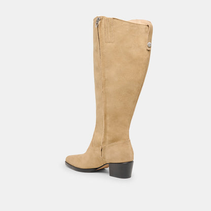 Virona H2O Waterproof Dk Taupe Suede Extra Wide Calf Boots Dolce Vita