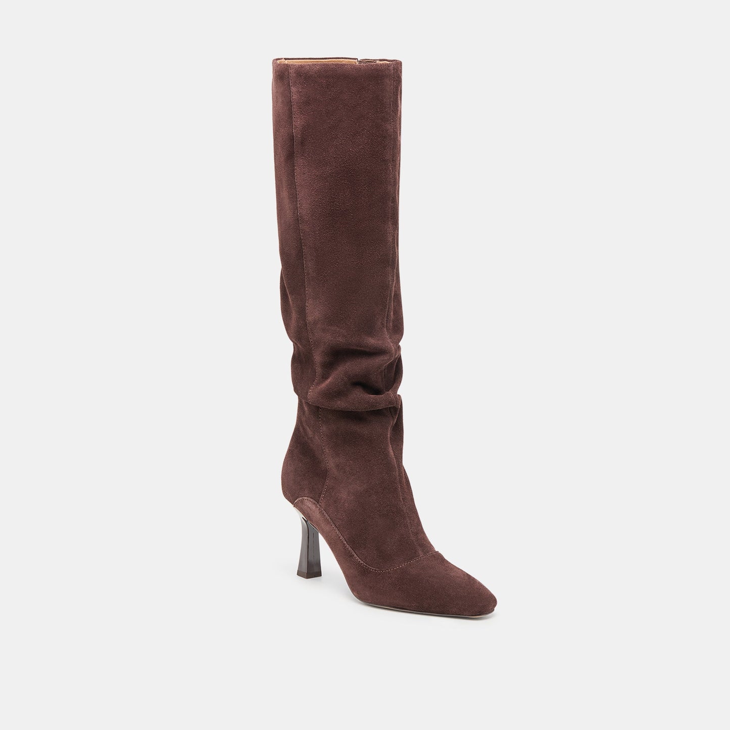 Lousa Mahogany Suede Wide Calf Boots Dolce Vita