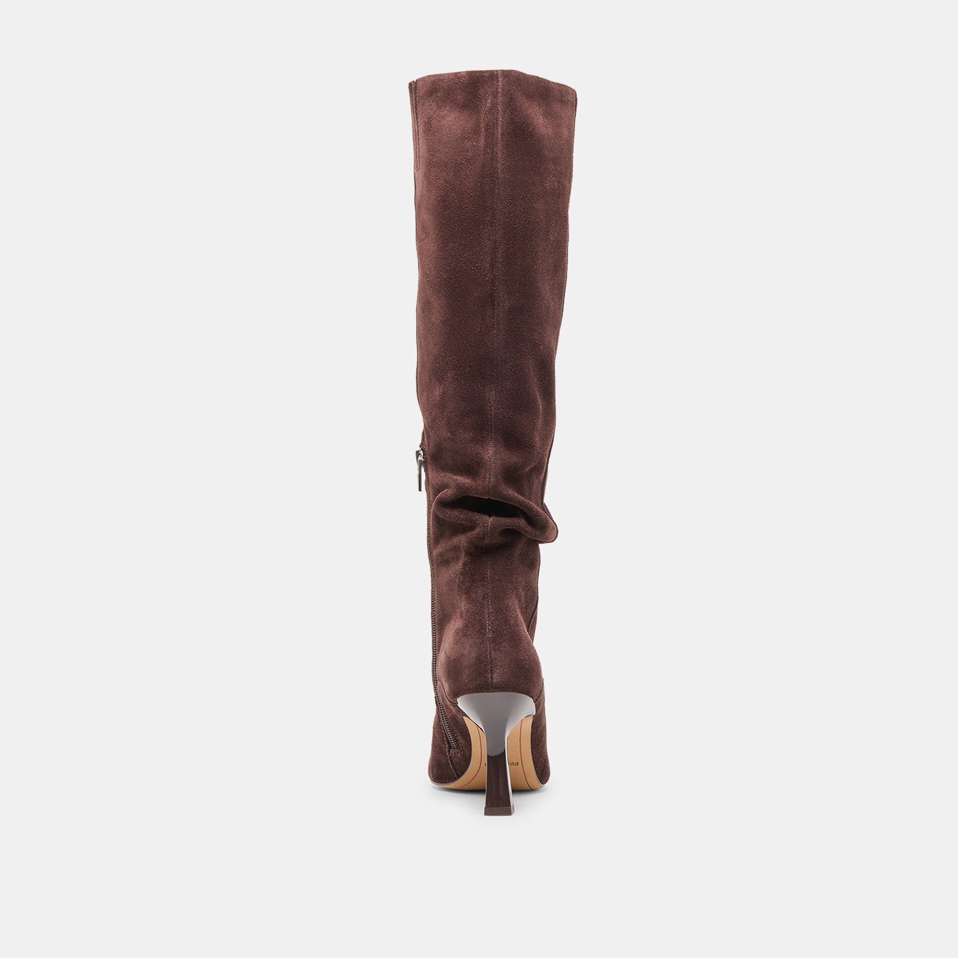Lousa Mahogany Suede Wide Calf Boots Dolce Vita