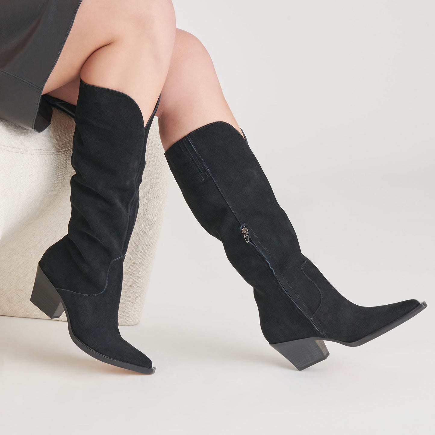 Raj Boots in Onyx Suede Dolce Vita