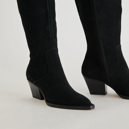 Raj Boots in Onyx Suede Dolce Vita