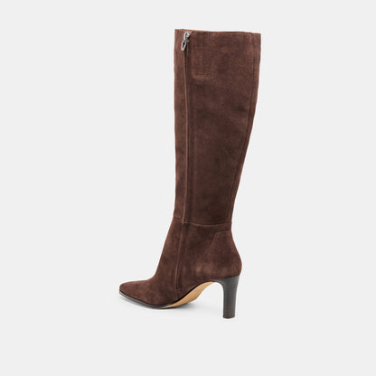 Emmi Dk Brown Suede Wide Calf Boots Dolce Vita