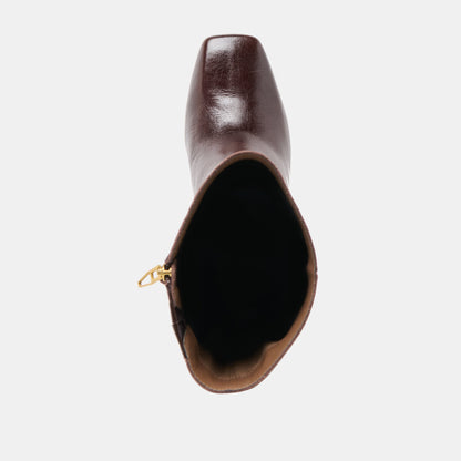 Riggs Chocolate Leather Boots Dolce Vita