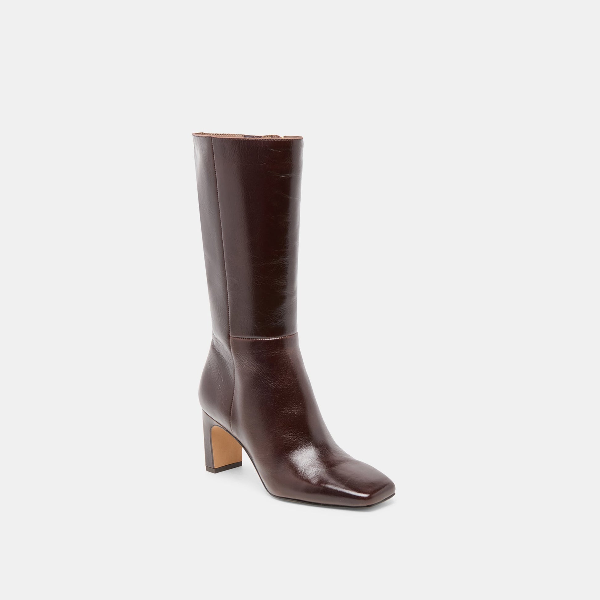 Riggs Chocolate Leather Boots Dolce Vita