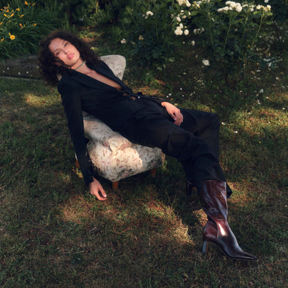 Riggs Chocolate Leather Boots Dolce Vita