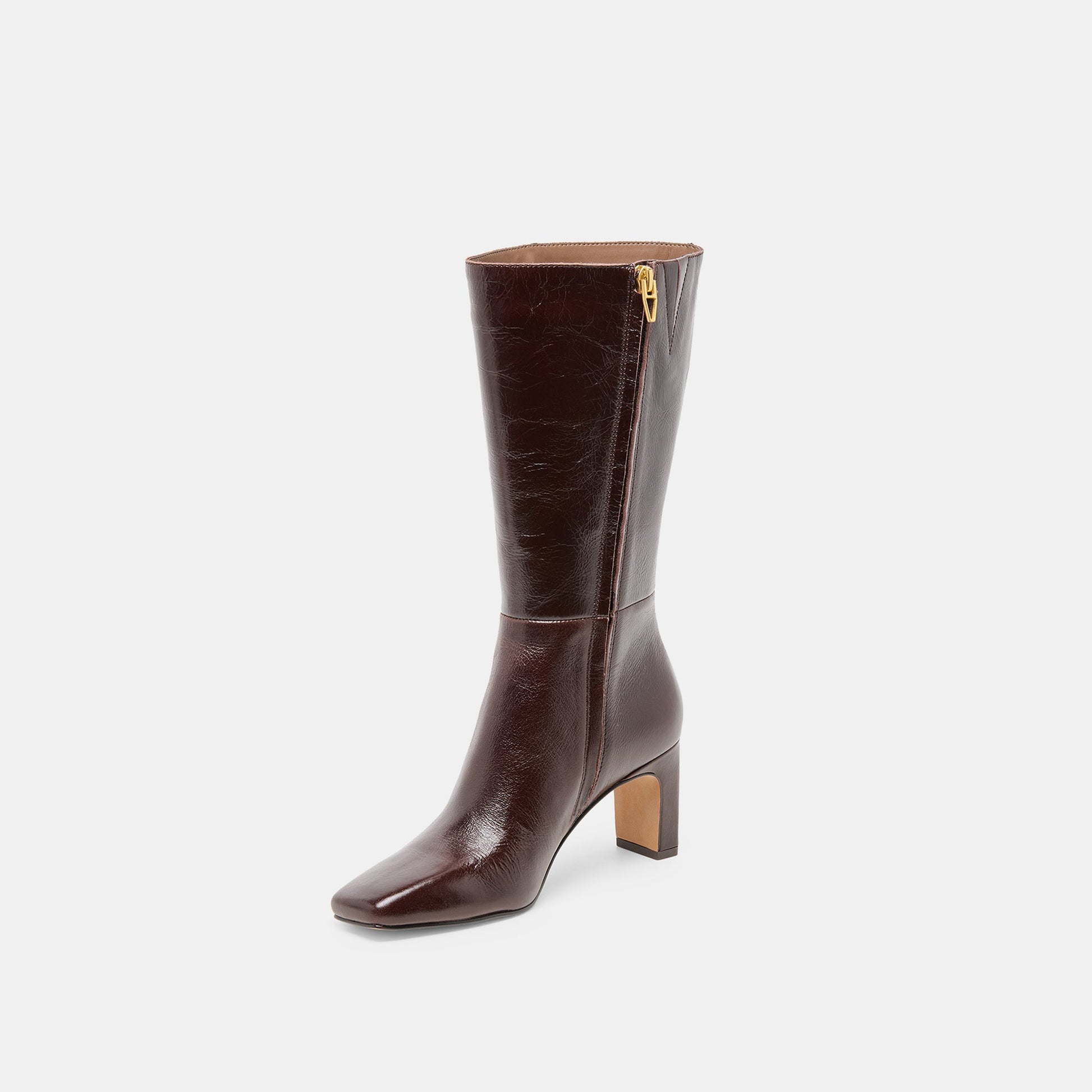 Riggs Chocolate Leather Boots Dolce Vita